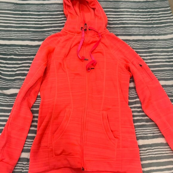 90 Degree by Reflex Women's Pink and Orange Hoodie - Picture 1 of 2